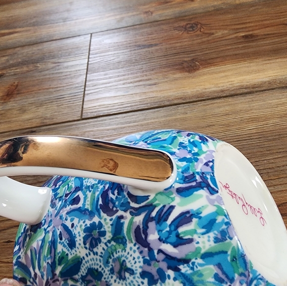 Lilly Pulitzer High Maintenance 12oz Ceramic Mug Blue Floral Lion - Picture 7 of 8